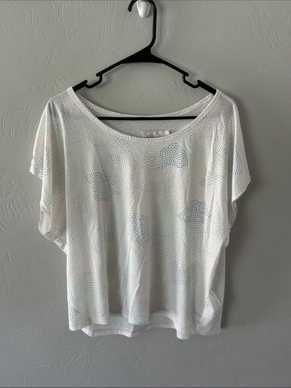 Prana Organic Cotton Light weight White Print Tee